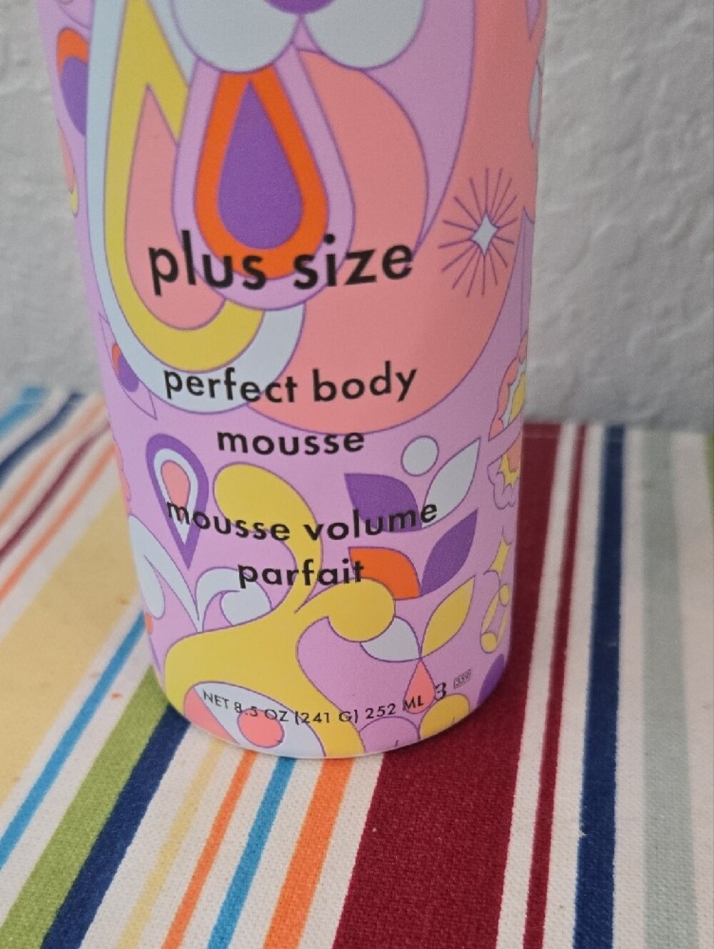 amika Plus Size Perfect Body Mousse – Pink, Purple, Orange Accents - Picture 2 of 2